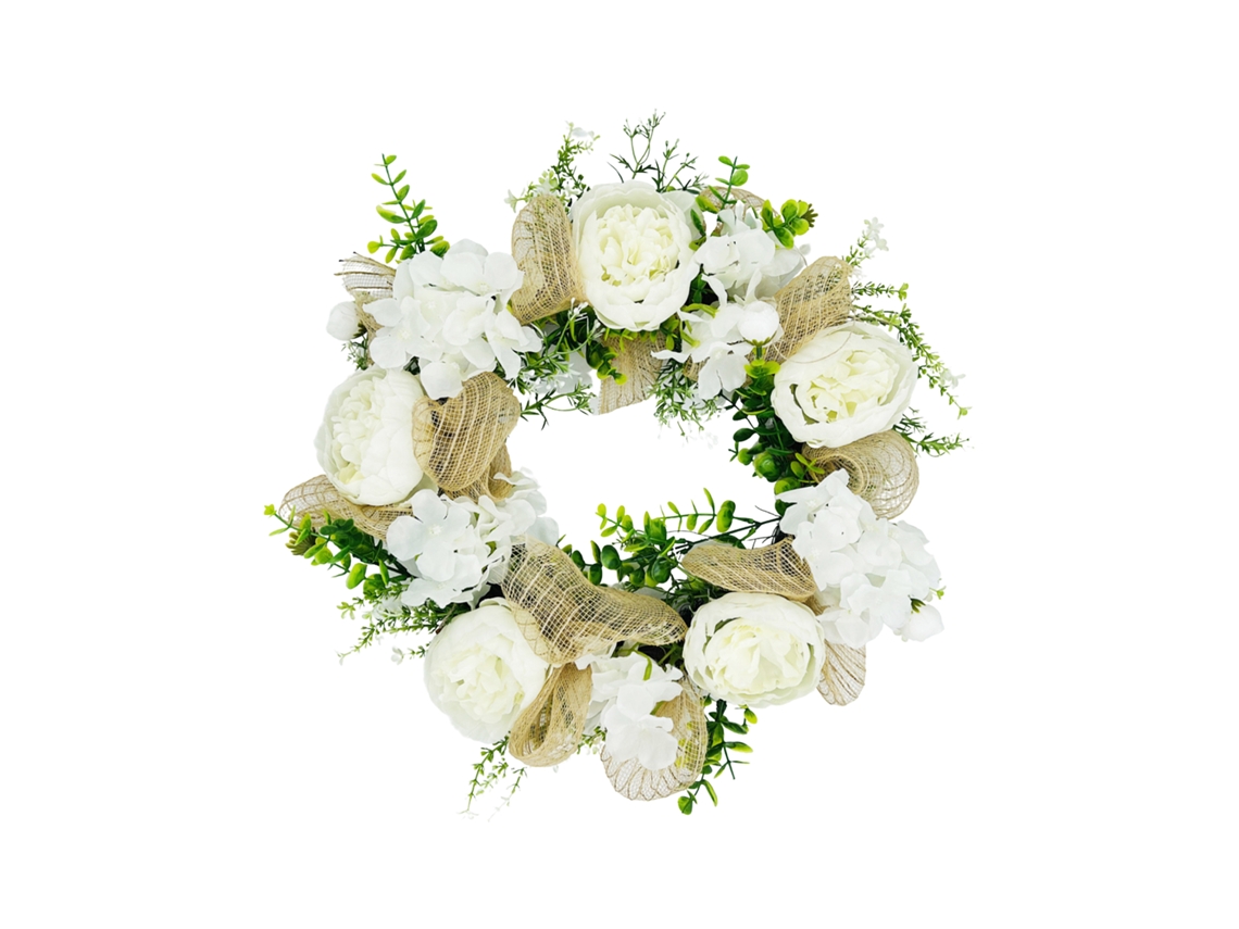 Laxiscreed Arranjo Floral De Margaridas E Peônias Para Porta, Decoração Artificial Elegante