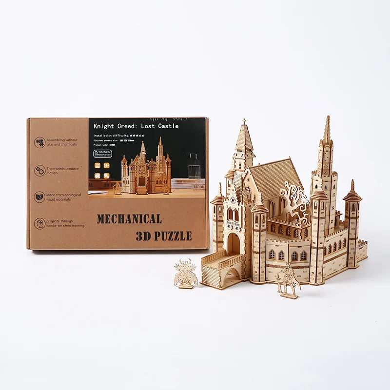 Castelo Imperial Retrô Modelo 3d de Madeira MDUG