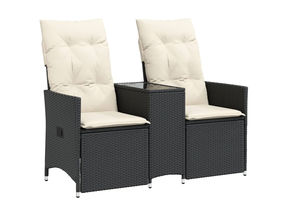 Reclining Garden Sofa, Reclining Garden Sofas Vidaxl Preto Rattan / Vime (n/a)