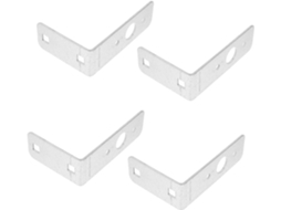 Conjunto De 4 Suportes Para Luzes De Reboque Em Formato De L, Galvanizados Na Prata.