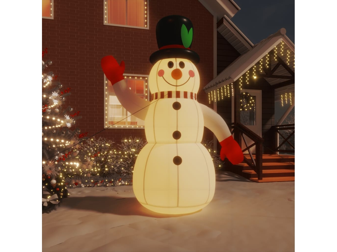 Vidaxl Boneco De Neve Insuflável Com Luzes Led 300 Cm