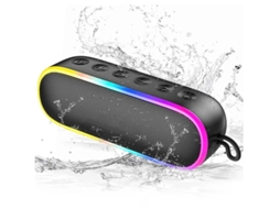 Alto Falante Bluetooth Para Chuveiro Alto Falantes Sem Fio Portáteis À Prova Dágua Ipx7 Som Nítido De 20 W Graves Extra Luzes Dinâmicas Yizhood