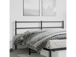Vidaxl Cabeceira De Substituição 200 Cm Metal Preto