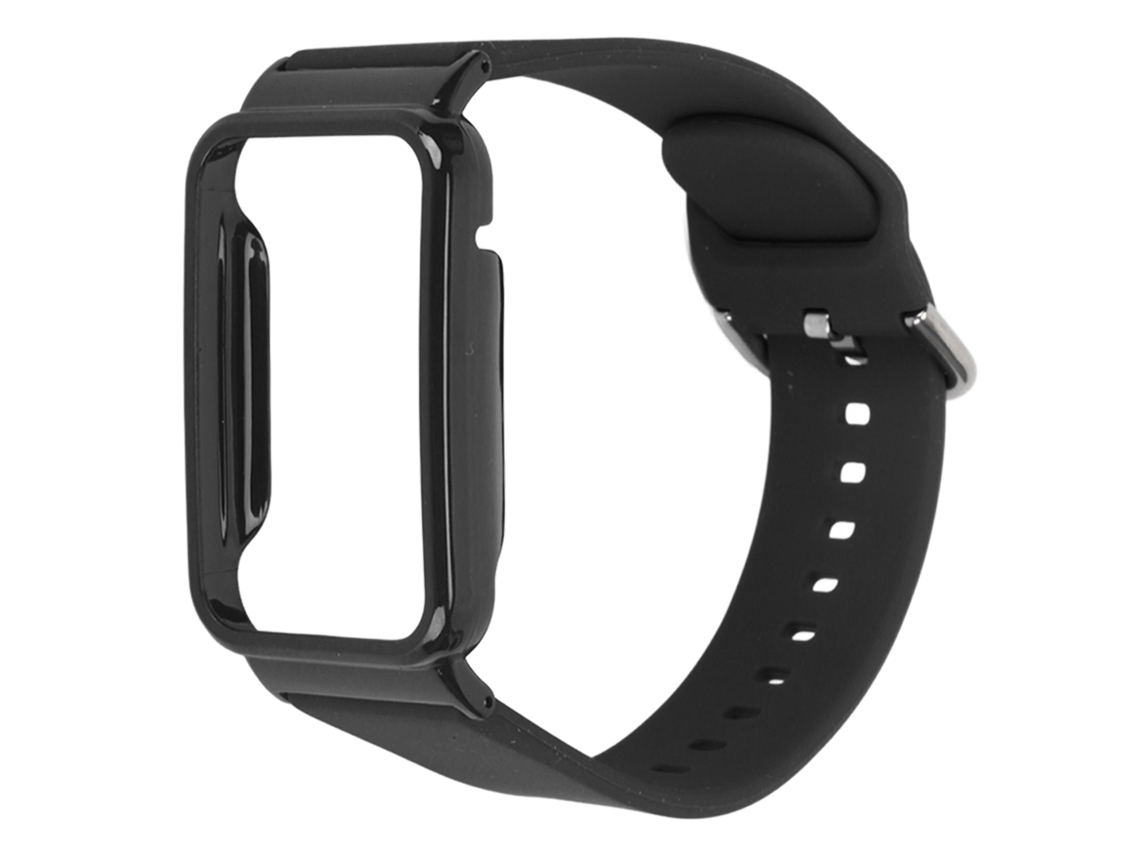 Pulseira de Silicone com Case Bumper para Mi Band 7 Pro Ajustável Resistente Ao Suor
