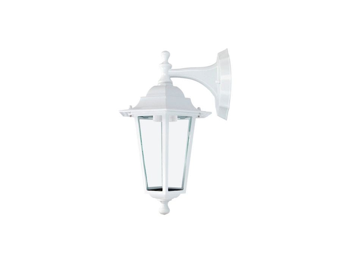 Luminária de parede branca BRILVIBERA em alumínio e vidro, modelo genérico Zurich EDM IP44, soquete E27, 60W
