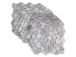 Vidaxl Azulejos De Pebble Cinzento 30 X 30 Cm Pebble Do Rio