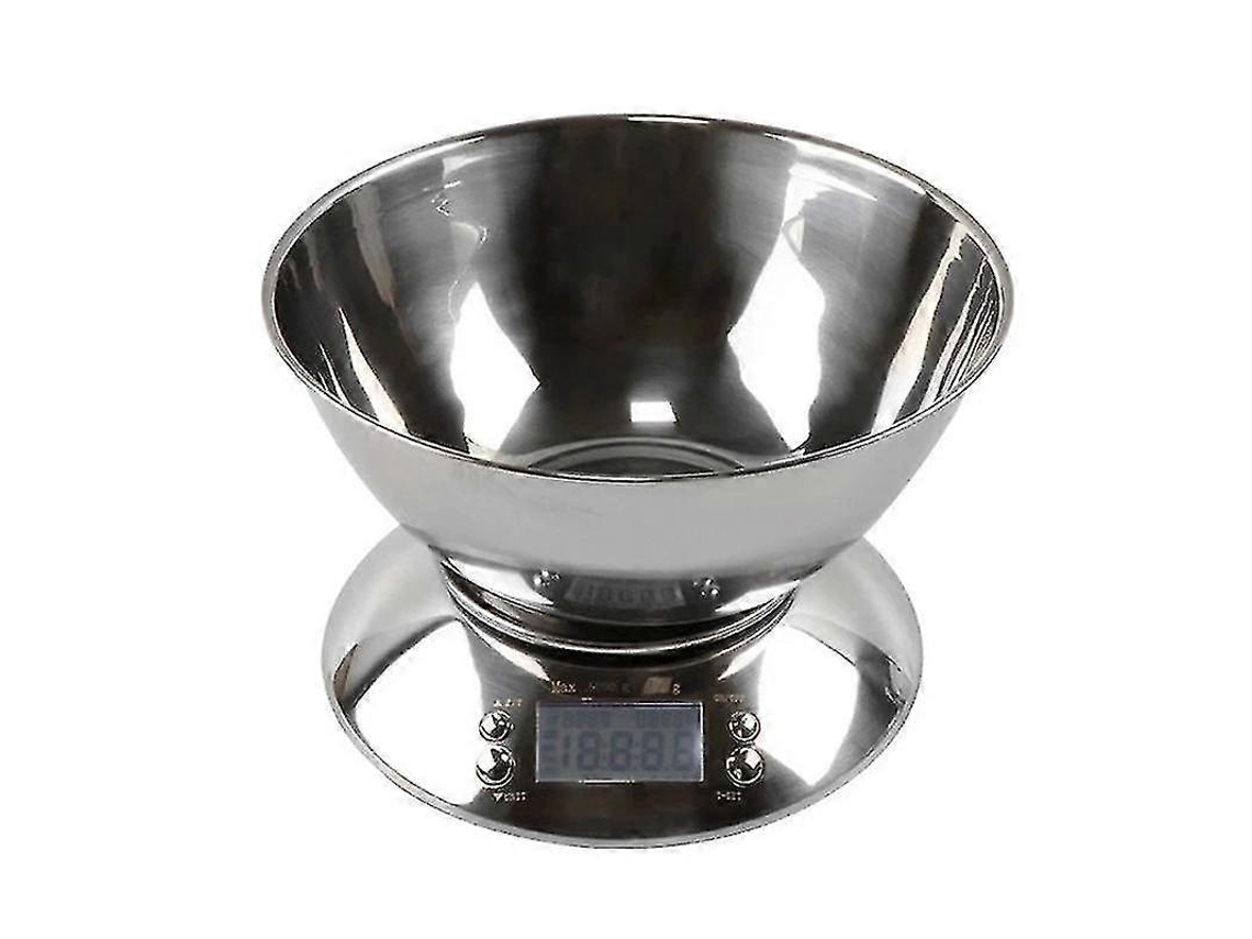 Balança De Cozinha Digital De 5 Kg Com Tigela De Aço Inoxidável, Balança Postal Com Função Tara, Visor Lcd Grande, Desligamento Au Aquaforge