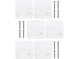 Conjunto De 6 Suportes Adesivos Para Barra Chuveiro, Superfície Lisa,