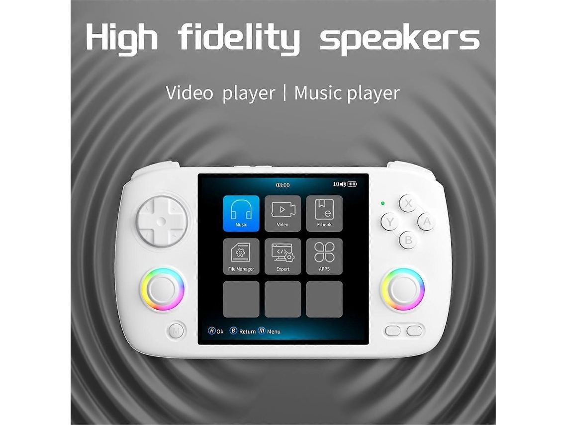 Console De Jogos Portátil Retrô Rg Cubexx Com Joystick Rgb De 32 Gb E 256 Gb, Compatível Com Wi Fi E Bluetooth, Branco Ly Ebike