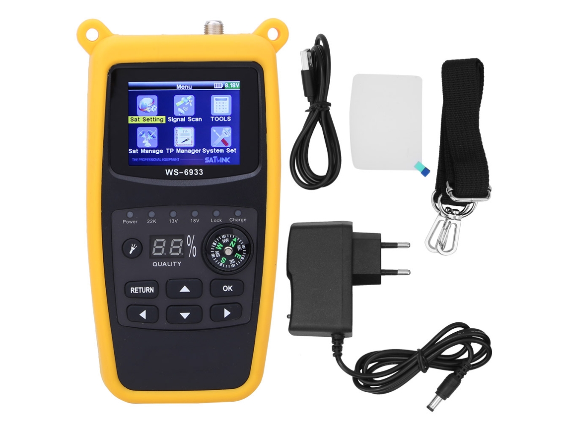 Localizador De Sinal Satelital Digital Ws 6933 Sunflare (lcd Display, Interface Usb, Dvb S2)