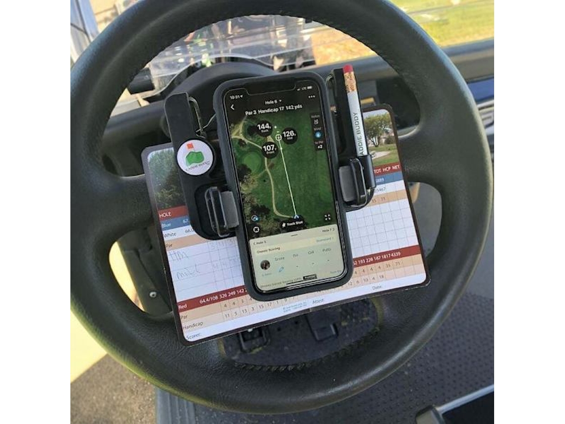 Suporte Para Celular/scorecard Pro Para Volante De Carrinho De Golfe