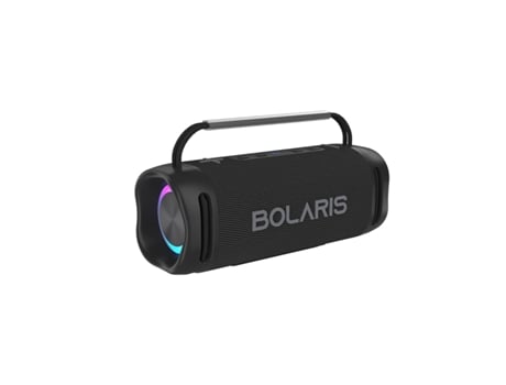 BOLARIS Coluna Sem Fios Bluetooth Napoli 5.4 Ipx6 60W com Efeitos de Luz Led Preto