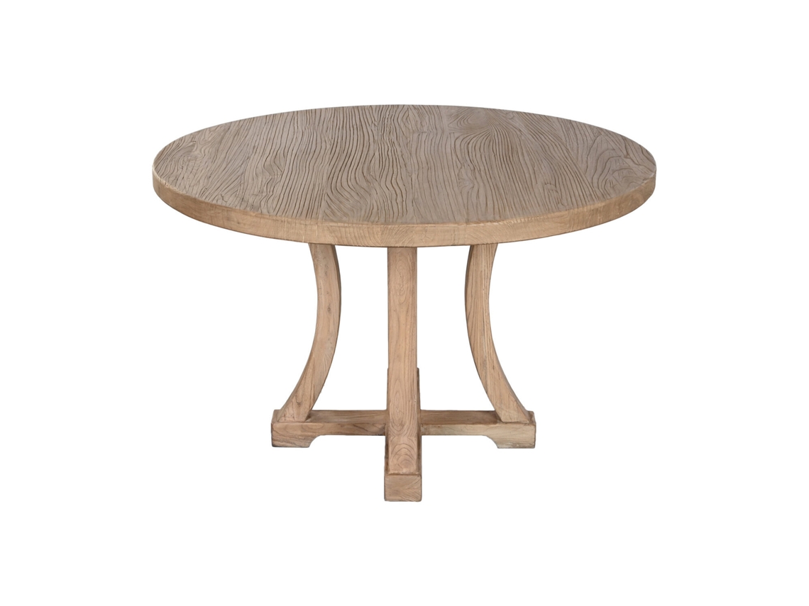 Mesa de Jantar em Madeira Maciça de Olmo ALEXANDRA HOUSE LIVING (120x120x76cm)