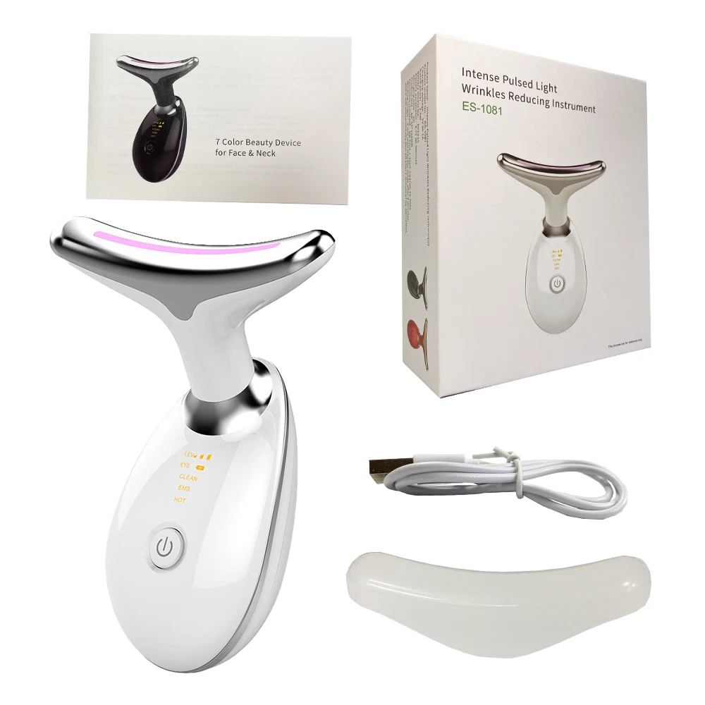 (branco) Aparelho de beleza doméstico - Massageador facial elétrico para lifting da pele