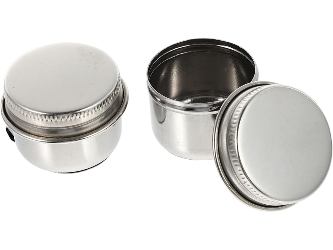 Conjunto De 2 Escovas De Aço Inoxidável Prateadas Para Lavar Louça, Com Tampa.