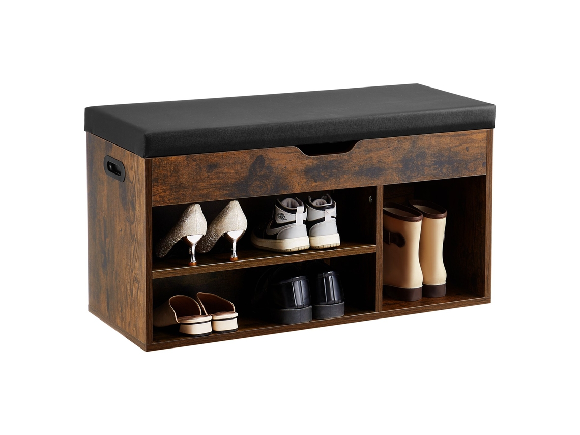 Banco Sapateiro Com Almofada 805 X 305 X 445 Mm 3 Compartimentos Para Entrada Vevor