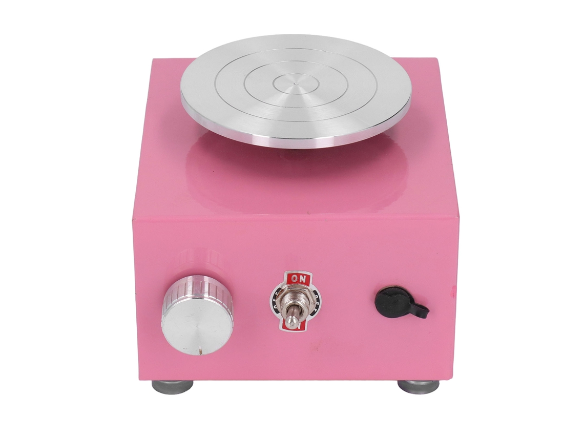 Rueda De Alfarería Mini Rosa Viva Giratória Estável Tamanho Compacto Para Crianças 100‑240v Plug Us