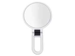 2026-espejo De 15x Doble Lado Portátil Plegable Giratorio De Maquillaje (blanco)