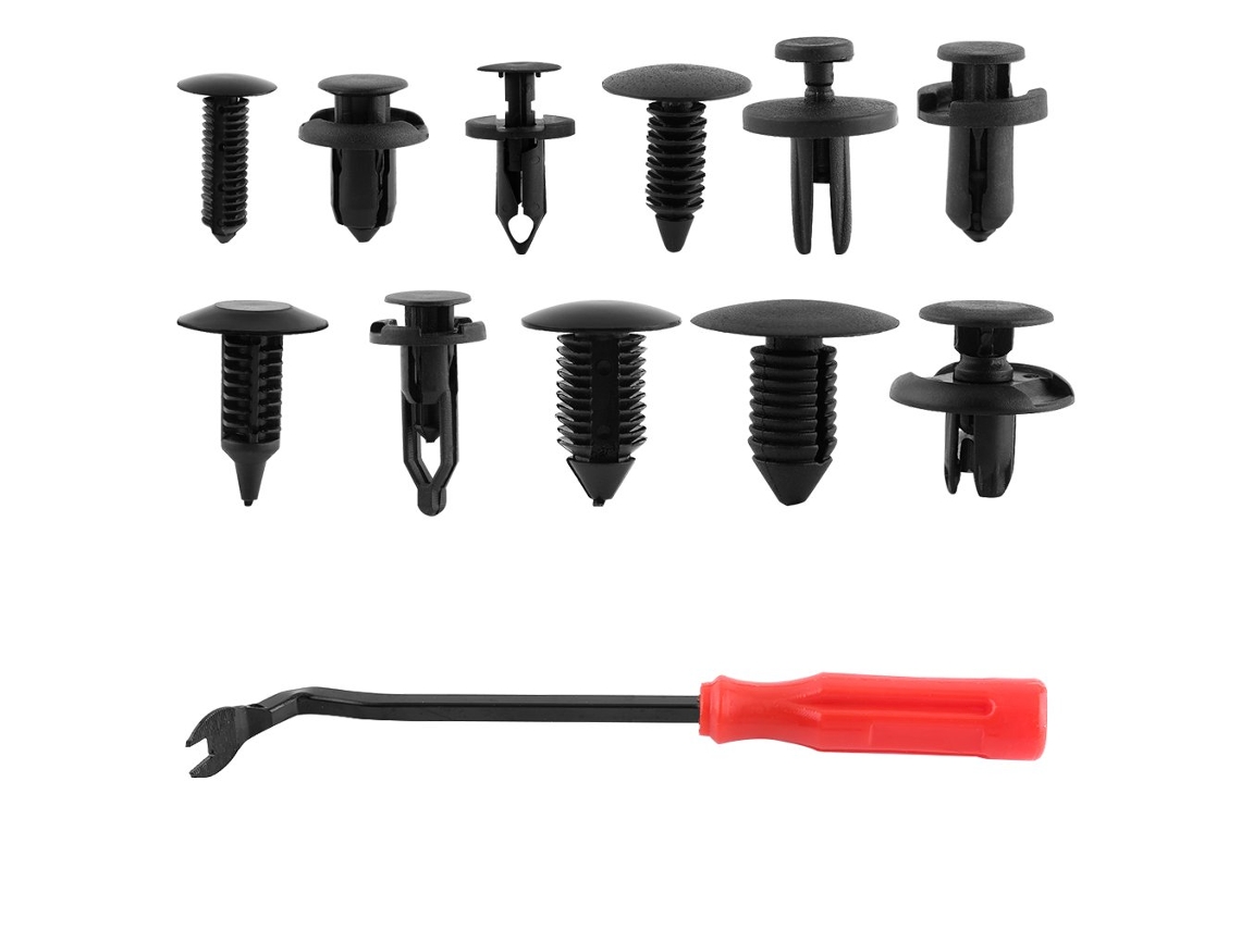 Kit com 240 peças de presilhas de pressão Tbest Automóveis, com ferramenta de remoção, compatível com diversos acabamentos.