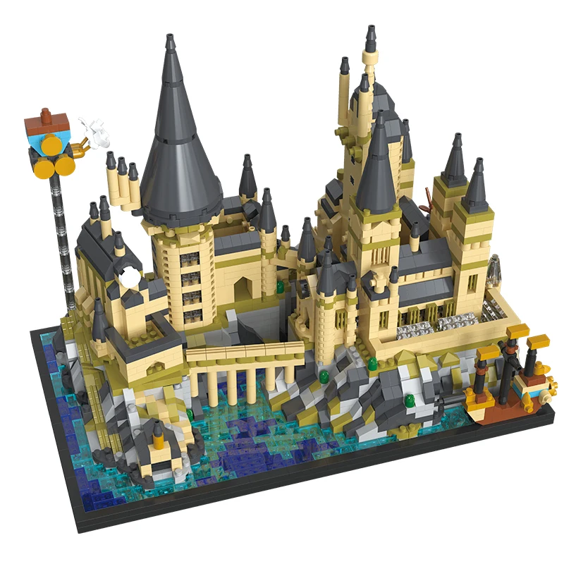 Novo Mini Castelo Medieval do Mundo Mágico do Harry Modelo de Bloco de Montar Moc Brinquedo Diy MDUG (2700 Peças)