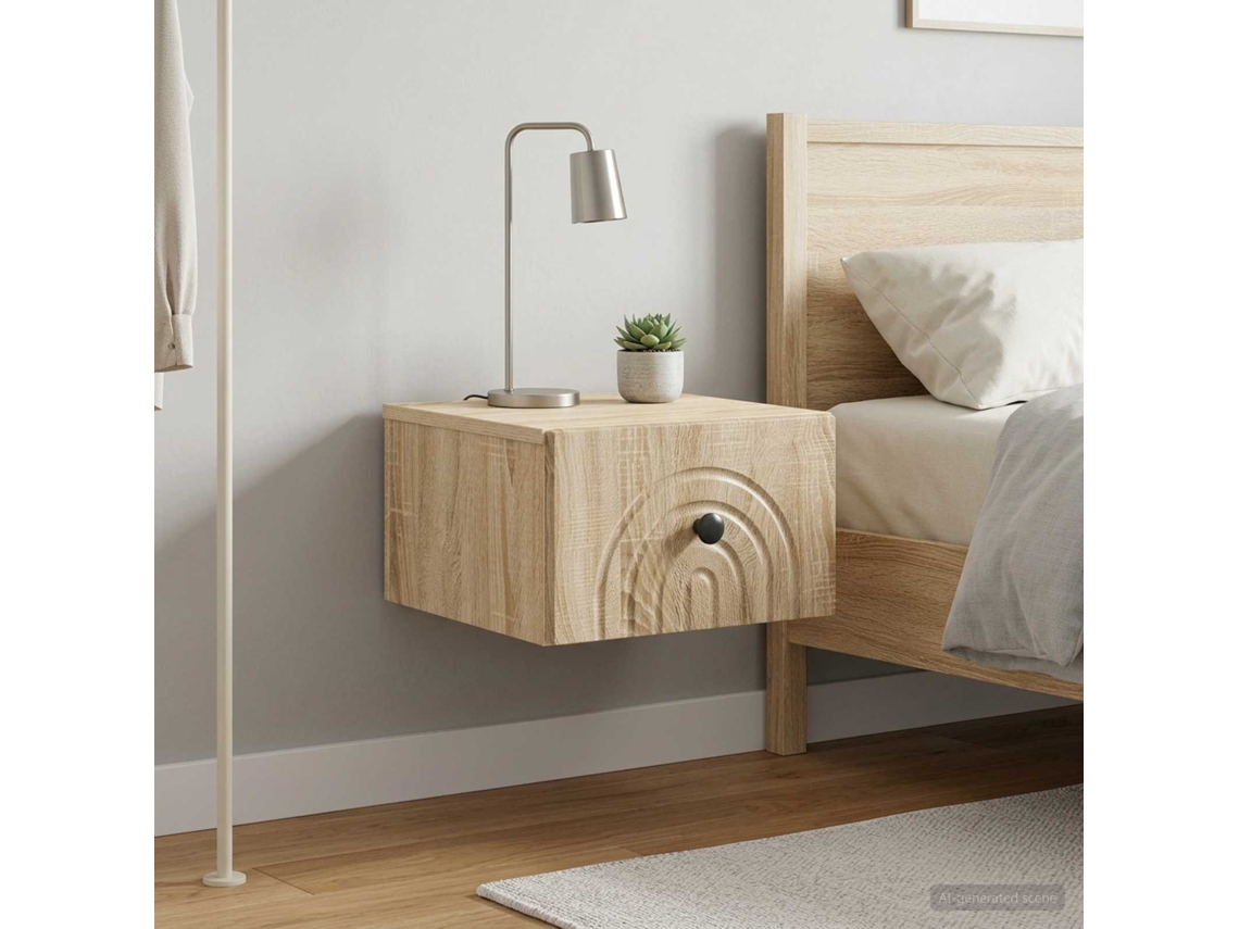 Vidaxl Gabinete De Canto Montado Na Parede 2 Unid. Carvalho Sonoma
