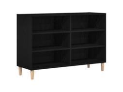Conjunto 1 Estante De Armazenamento Vidaxl Preto Derivados De Madeira (103,5 X 35 X 70 Cm)