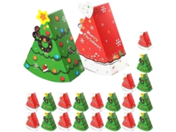 Conjunto De 24 Caixas De Presente De Natal, Caixas Para Doces, Caixas Para Guloseimas, Decorações Para Festas De Natal Hengjian