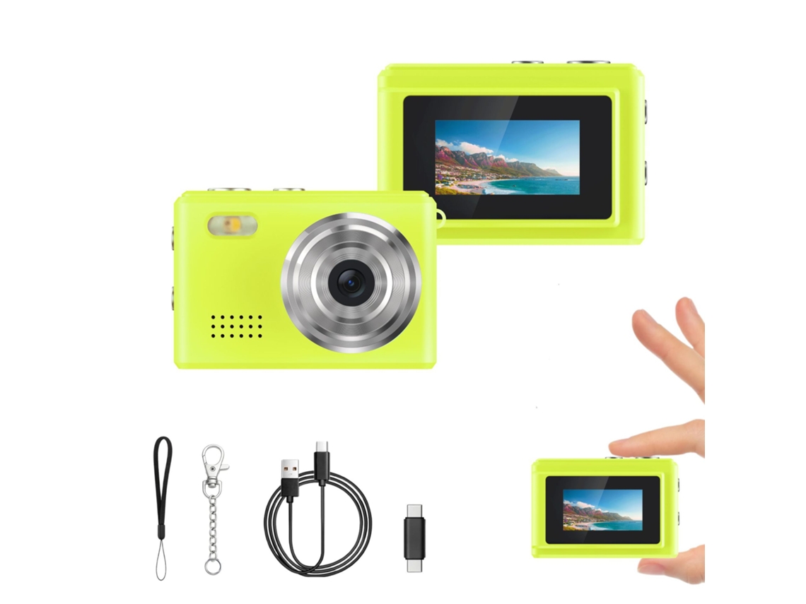 Mini Câmara de Bolso, Gravação de Vídeo a 1080p e 2mp, Perfeita para Viagens, Festas e Vlogs. Verde HEXINYIGJLY