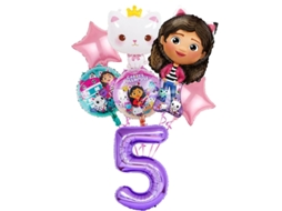 Decoração Para Festa De Aniversário Da Gabby Dollhouse, Gatinho Rosa Gabby, Copo De Papel, Prato, Guardanapos, Balão, Cenário, Chá De Bebê, Acessórios
