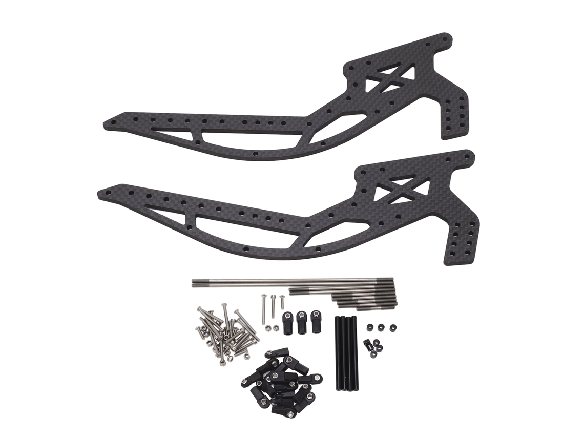 Kit Chassi Laxiscreed Carbono 1/10 Rc Crawler Para Alta Performance E Resistência