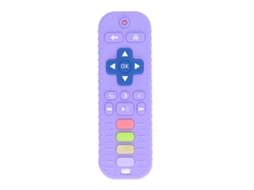 Brinquedo De Mordida Silicone Formato Controle Remoto Seguro Para Bebês Toddlers Roxo
