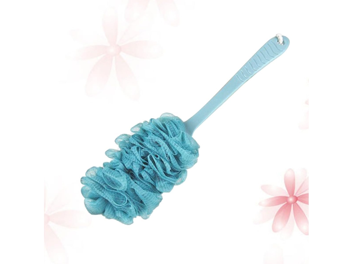 Escova De Banho Callaron Com Cabo Longo Antiderrapante, Tamanho Médio, Para Uso No Corpo E Costas, Azul, Função