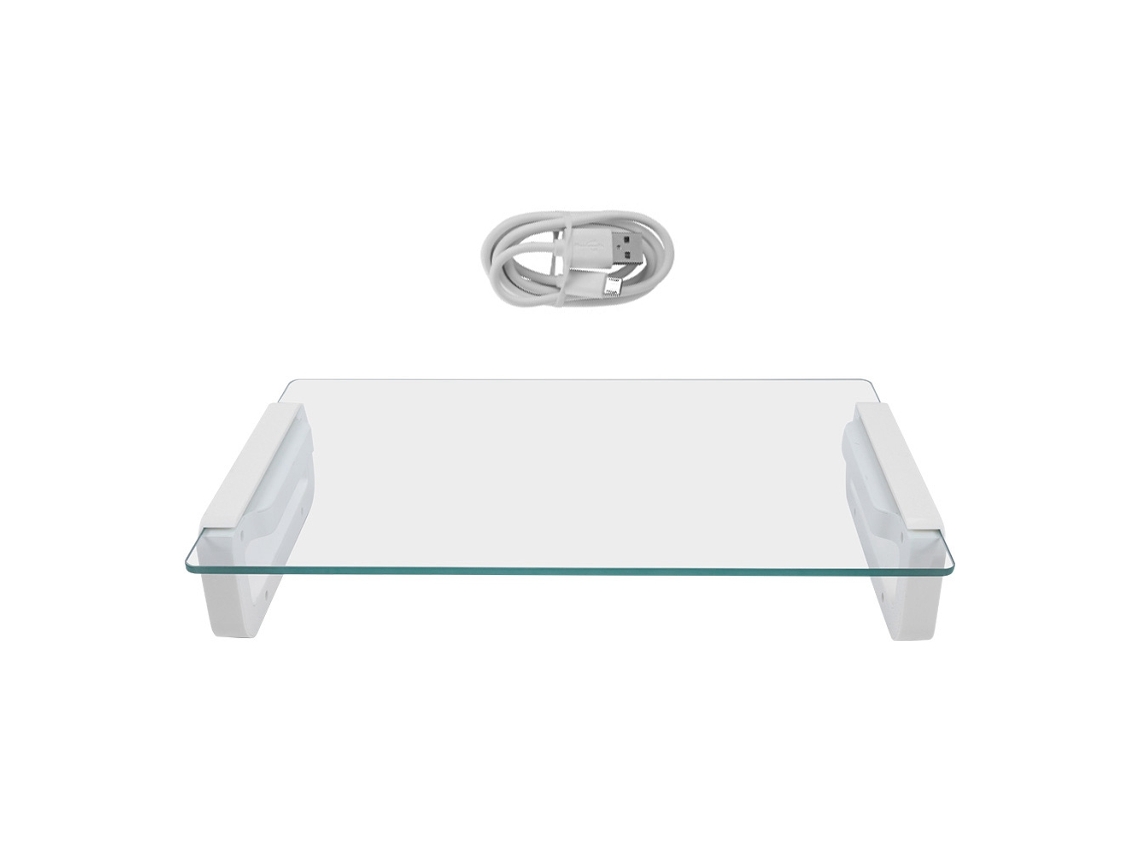 Suporte De Notebook Com Carregamento Usb 4 Portas, Suporte De Mesa De Vidro Temperado Para Pc Desktop, Apoio Para Macbook Pro