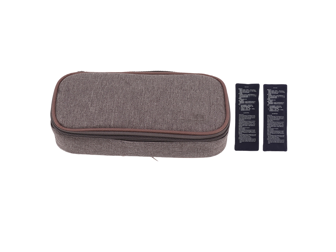 Bolsa térmica para insulina com 2 pacotes de gelo mochila refrigerada portátil para diabéticos S/MARCA