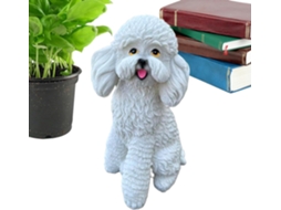 Estátua De Cachorro Esculturas Fofas Para Jardim, Decoração Externa Para Gramado, Entrada De Garag Gokoco