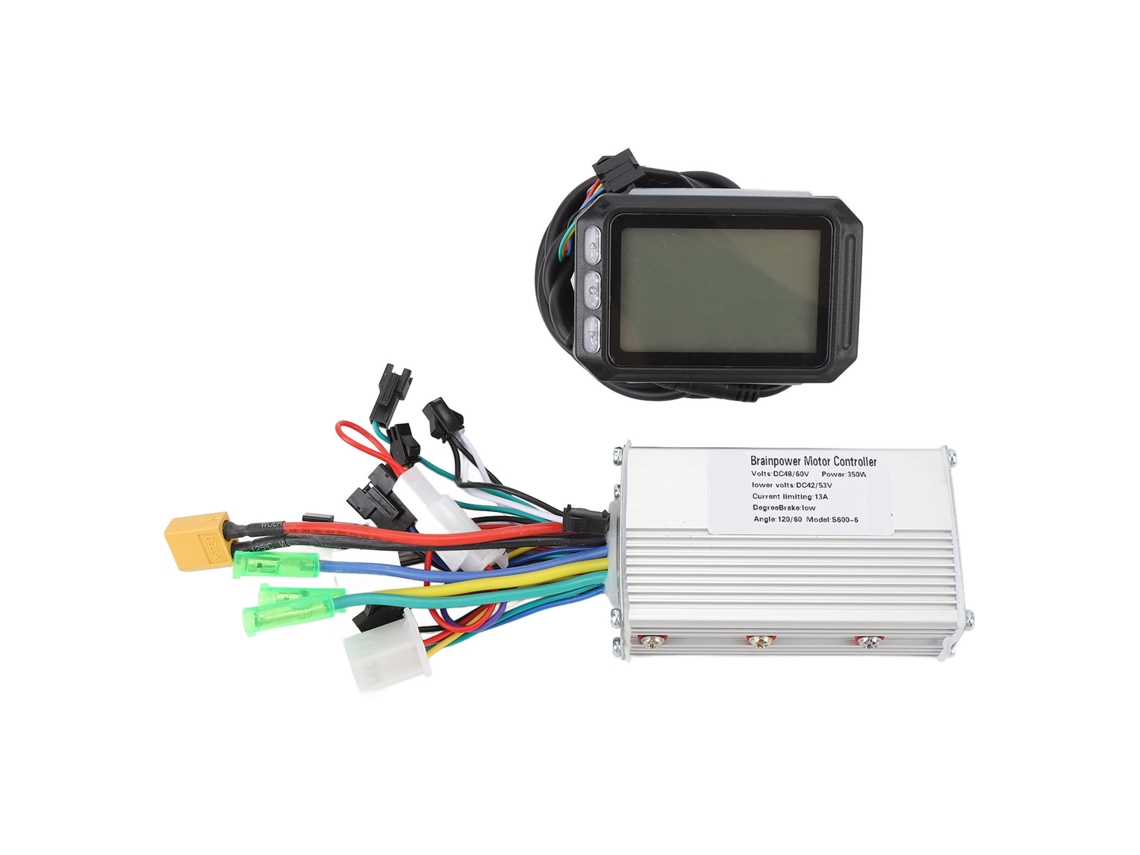 Controlador De Motor Sem Escovas 48 60v 350w Com Painel Lcd S600 Para Bicicleta Elétrica Scooter