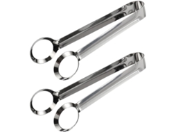 Conjunto de 2 Pinças Aço Inoxidável para Alimentos, Ovos, Cozinha com Cabo Antiderrapante, CHABERLU