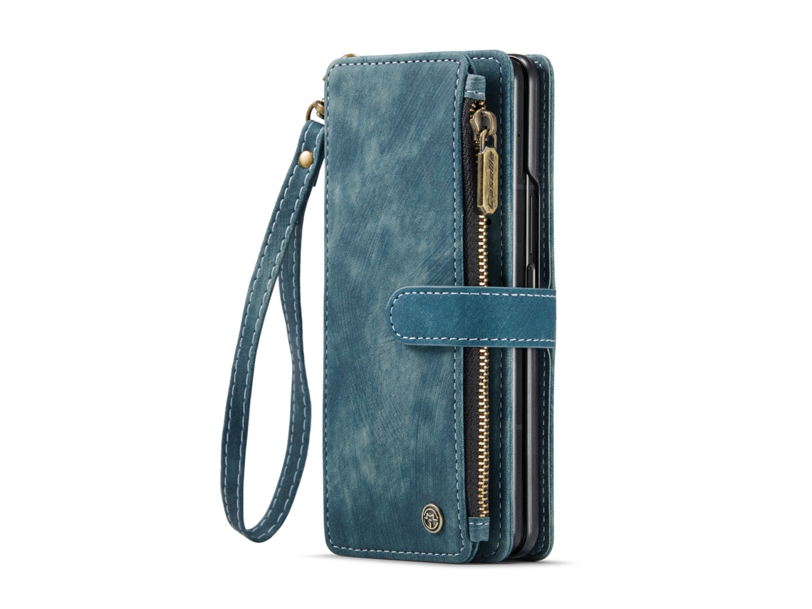 Capa De Celular Carteira De Couro Para Cartõesazul - Iphone 14 Plus