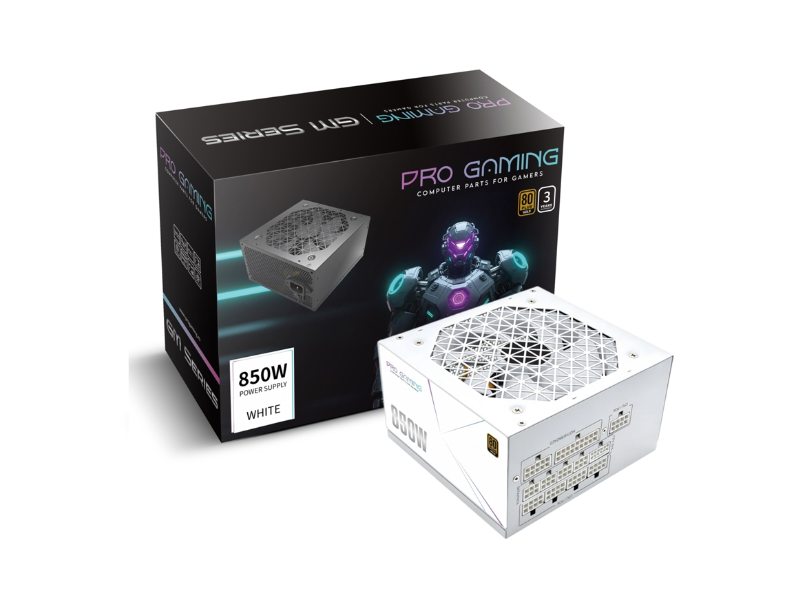Fonte De Alimentação Progaming 850w 80 Plus Gold Totalmente Modular 12vhpwr I-stop Fan Branco