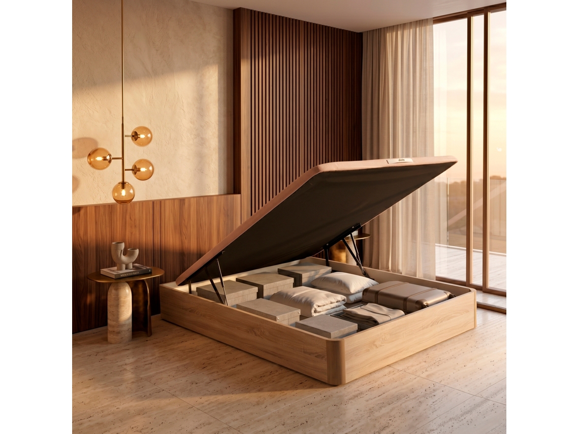 Sommier com Arrumação PIKOLIN Airbox - 135x182cm (32 Cm de Altura - Natural)