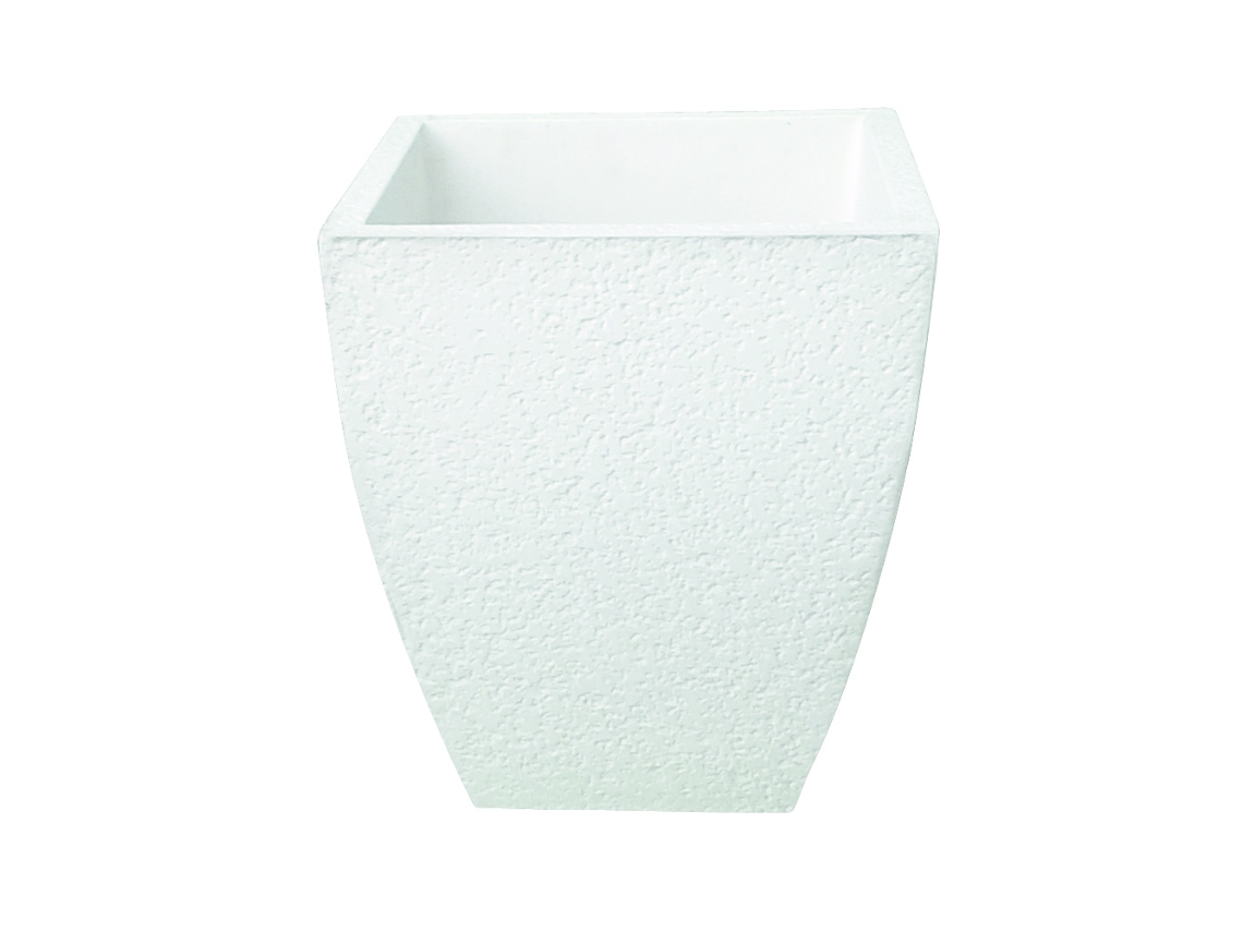 Vaso em betão pintado branco - 40x40x46cm ARTICIMENTOS