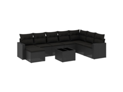 Garden Sofa Set, Garden Sofa Sets Vidaxl Preto Rattan / Vime (n/a)