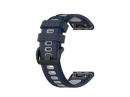 Bracelete de Smartwatch para Garmin Fenix 7S 20mm de silicone de duas cores (azul cinza)