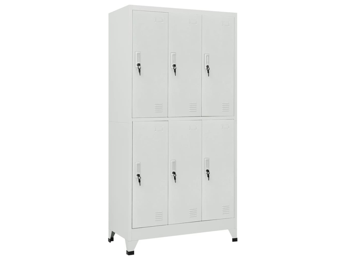 Locker Cabinet, Locker Cabinets Vidaxl Cinzeto Aço (n/a)