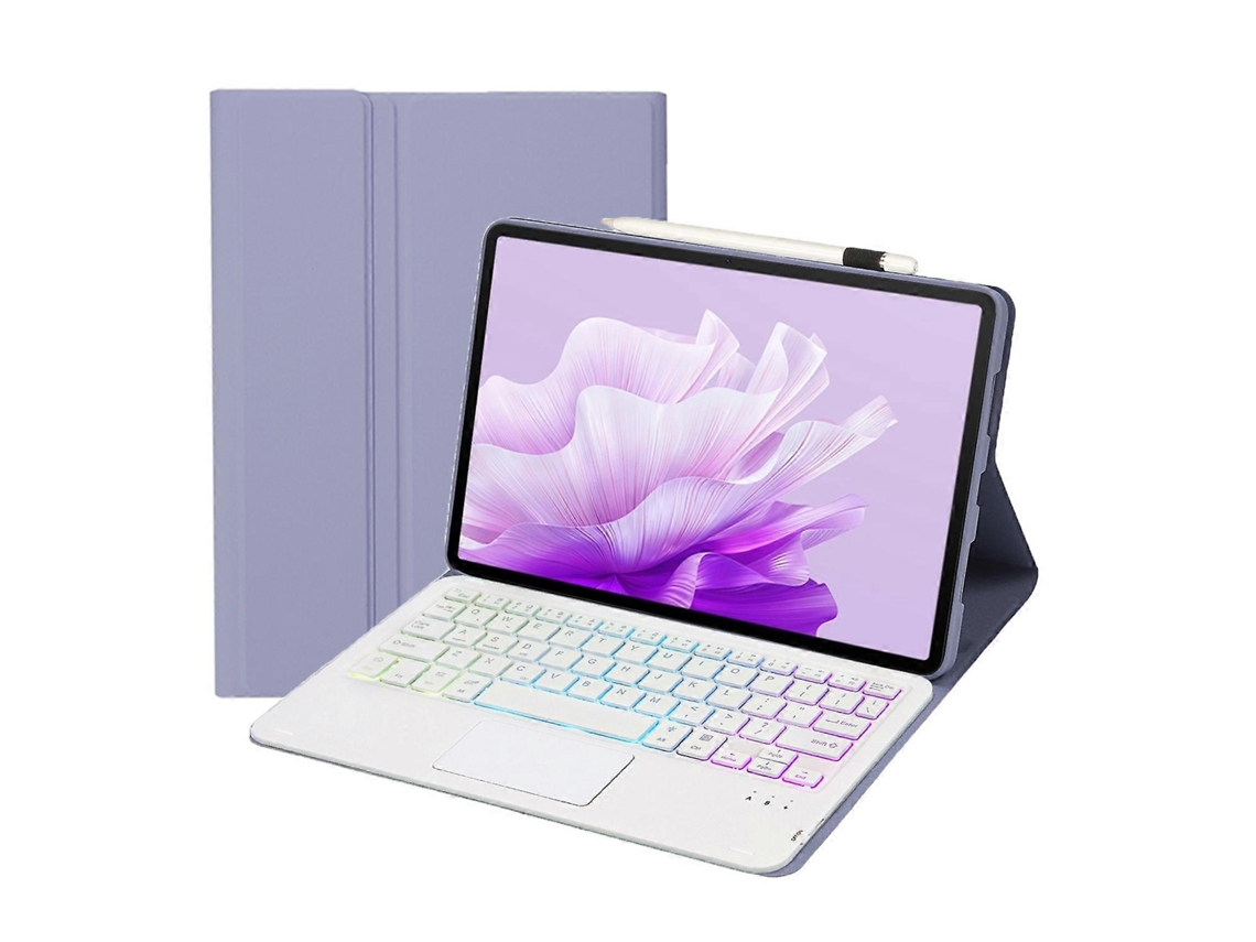 Capa De Couro Ultrafina E Destacável Com Teclado Bluetooth Retroiluminado E Touchpad Para Tablet Huawei Matepad 11.5 S 2024 (ah20-as)