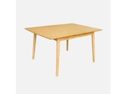 Mesa De Jantar Retangular Extensível Em Madeira, 4-6 Lugares, Natural