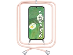 Capa com Cordão Alça Colar Antiriscos para Google Google Pixel 7 HONGWE. Textura Macia Transparente