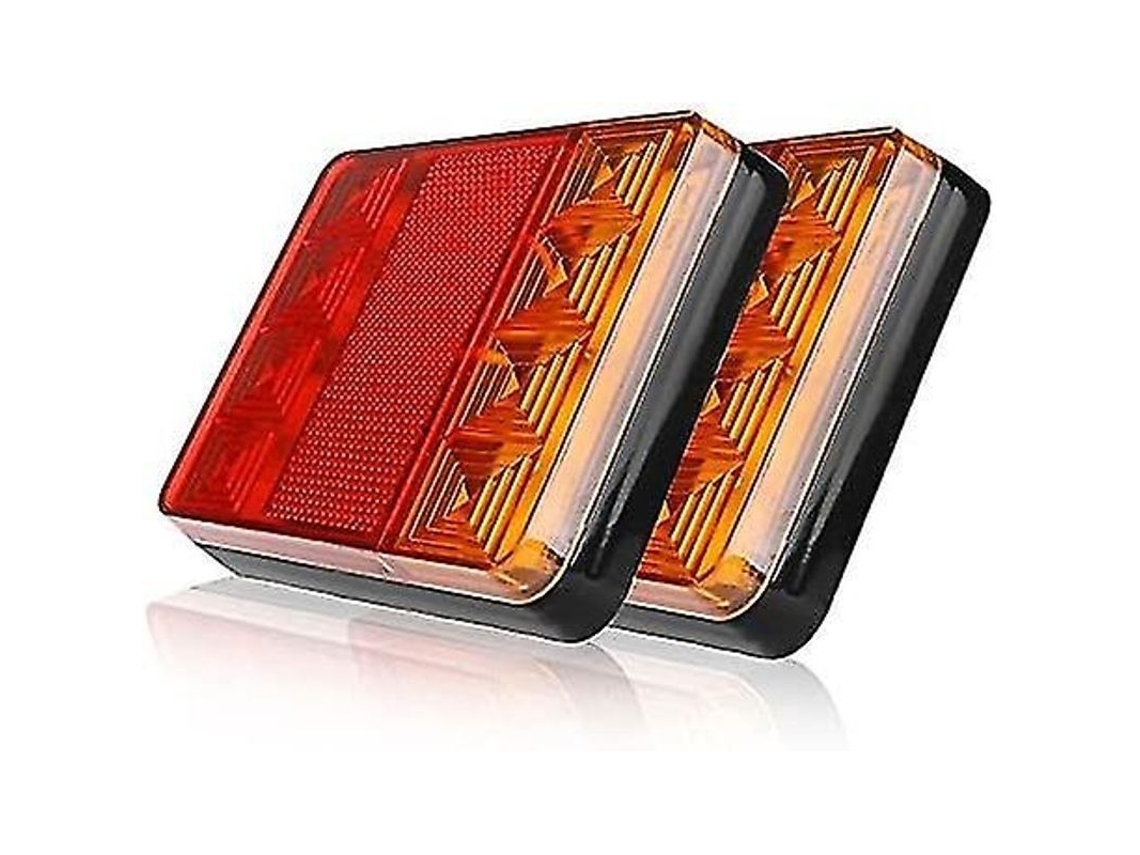 2 Pack Luzes De Cauda De Reboque, 8 Luzes De Freio Led, Sem Fio Magnéticas, Impermeáveis, 24v Para Caminhões