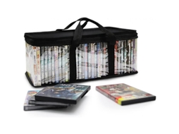 2026 bolsa Organizadora para Dvd, Blu ray e Jogos Ps4, Capacidade 80 Unidades, Resistente e Portátil Bjw 1 Pacote