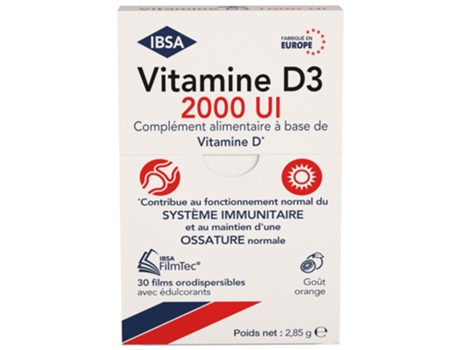 Vitamina D3 2000 UI 30 Filmes Orodispersíveis IBSA